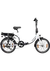 Zündapp Zündapp »Z110« 7 Gang Shimano RD-TY21 Tourney Schaltwerk Kettenschaltung Heckmotor 250 W Pedelec in weiß, Größe 20 Zoll (50,80 cm)