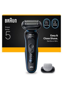 Braun Elektrorasierer »Series 5 52-B1600s« 1 Stk. Aufsätze 100% wasserdicht, Körperpflege-Aufsatz, Bis zu 50 Min, Made in Germany in blau