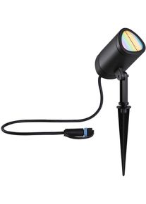 Paulmann LED Gartenstrahler »Plug & Shine Spot Shira« Tageslichtweiß RGBW Zigbee 2000-6500K in grau, Größe Höhe: 45,5 cm
