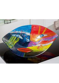 Casablanca By Gilde Dekoschale »Schale Fashion« in bunt, Größe B/H/T: 28 cm x 25 cm x 11 cm