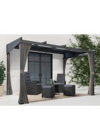Konifera Anbaupavillon »Bilbao in grau, Größe B/H/T: 360 cm x 240 cm x 252 cm