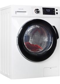 Hanseatic Waschtrockner »HWD86W114BE« 8 kg /6 kg 76 dB(A) Luftwäsche, Nachlegefunktion in weiß