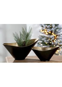 Gilde Dekoschale »Schale Urio« in goldfarben, Größe B/H/T: 38 cm x 18 cm x 21,5 cm