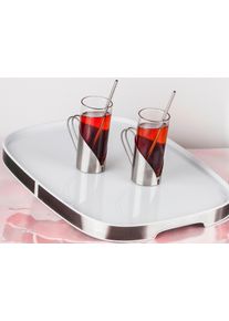 Bischof Tablett mit Antirutschauflage in weiß, Größe B/L: 46 cm x 34,5 cm