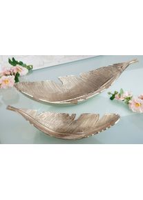 Casablanca By Gilde Dekoschale »Schale Nostro« in beige, Größe B/H/T: 45,5 cm x 16,5 cm x 12,5 cm