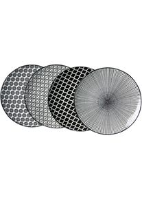 Ritzenhoff & Breker Ritzenhoff & Breker Speiseteller »Takeo« Porzellan, skandinavisch-schlichter Touch, Ø 26,5 cm in schwarz