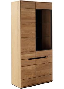 Mca Living Stauraumvitrine »Araya Vitrine« 1 Stk. tlg. Türen gedämpft in braun, Größe B/H/T: 92,5 cm x 195,5 cm x 40,5 cm