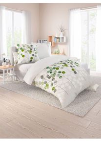 Biberna Bettwäsche 2 Stk. tlg. in grün, Größe B/L: 80 cm x 80 cm