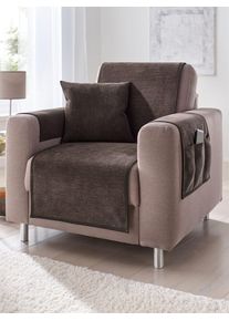 Tagesdecke in braun, Größe B/L: 38 cm x 38 cm