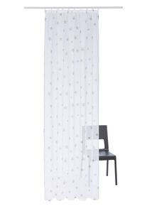 my home Gardine »Stern« Kräuselband 1 Stk. tlg. Voile, Polyester in grau