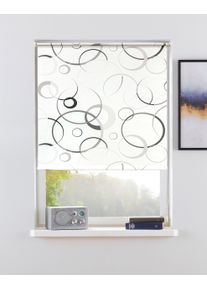 Bruno Banani Seitenzugrollo »MAZE« Lichtschutz Blendschutz Sichtschutz ohne Bohren freihängend mit modernen Kreiselementen NEUHEIT! in grau