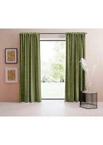 LeGer Home by Lena Gercke Vorhang »Samt Ladina« Multifunktionsband 1 Stk. tlg. blickdicht, gewebt, verschiedene Größen, Bestseller in grün