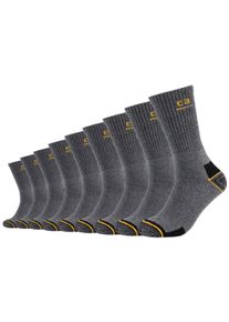 Camano Arbeitssocken »work« 9 Paar tlg. verstärkte Belastungszonen in grau, Größe 39-42