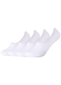 Camano Füßlinge »comfort« 4 Paar tlg. mit Silikonstreifen für sicheren Halt in weiß, Größe 39-42