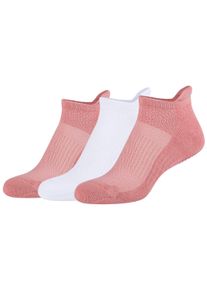 Camano Kurzsocken »function« 3 Paar tlg. mit verstärkter Ferse in rosa, Größe 39-42