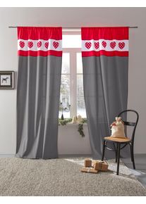 Home Affaire Gardine »Holly« Stangendurchzug 1 Stk. tlg. in rot