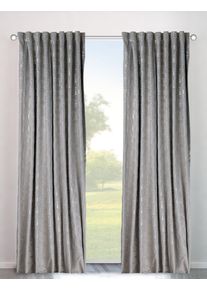 my home Vorhang »Velvet Foil« Multifunktionsband 2 Stk. tlg. Samt in grau