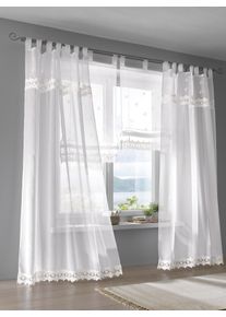 HEINE HOME Raffrollo mit Schlaufen in weiß