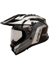 Apex AT300 Everest, adventure helmet , color: Black/Grey/White/Light Grey , size: L
