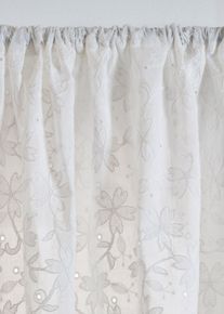 bonprix Draperie din bumbac organic cu broderie (1 buc.), alb, Î/Lă: 145/110 cm