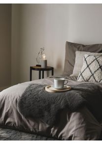 Fourrure synthétique Dave Anthracite 60x90 cm - Tapis poil court design moderne pour salon