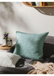 benuta Pop Tyynynp&auml;&auml;llinen Cloe Turkoosi 45x45 cm Relief