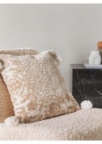 Elias Beige 45x45 cm - Tapis poil court design moderne pour salon