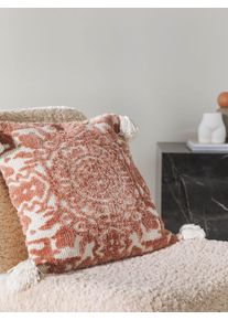 Elias Terracotta 45x45 cm - Tapis poil court design moderne pour salon