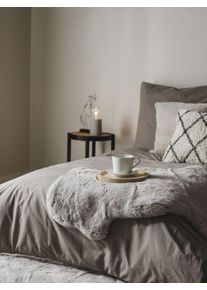 Fourrure synthétique Dave Gris 60x90 cm - Tapis poil court design moderne pour salon