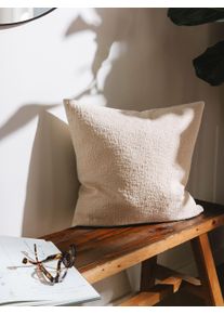 benuta Carmo Cr&egrave;me 45x45 cm - Tapis poil court design moderne pour salon