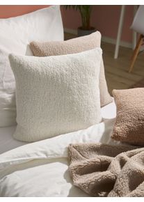 Ted Blanc 45x45 cm - Tapis poil court design moderne pour salon