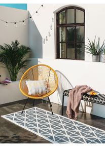 benuta Pop Sis&auml;- ja ulkomatonta Orion Sininen 80x250 cm Geometrinen