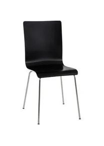 CLP Besucherstuhl Holz schwarz , Schwarz , 43x87x47 cm , Arbeitszimmer, Besucherstühle
