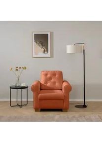 Mid.you Sessel , Rostfarben , Textil , Birke, Buche , Hartholz , 93x89x82 cm , Made in Eu , inklusive Armlehnen , Wohnzimmer, Sessel, Sonstige Sessel