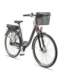 Telefunken E-Bike Cityrad Multitalent Rc657 28 Zoll Elektrofahrrad 536,5 Wh Frontmotor 7-Gang-Kettenschaltung , Anthrazit , Metall , 110 cm , unisex , Akkustatusanzeige , Freizeit, E-Mobilität, E-Bikes