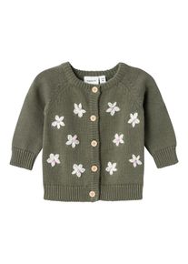 name it, Cardigan 'NEFLOW', Oliven / Gammelrosa / Hvid, Størrelse 74