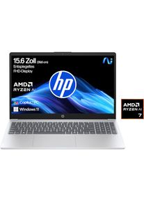HP, Notebook &raquo;OmniBook 3 NG AI&laquo; 39, 62 cm / 15, 6 &prime;&prime; AMD Ryzen AI 7 Radeon860M 512 GB SSD, Glacier Silver, AMD Radeon 860M Graphics