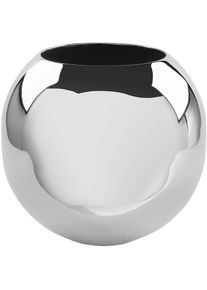 Fink, Dekovase &raquo;MOON&laquo; Kugelvase, Tischvase aus Metall, vernickelt, silberfarben, Eisen, B/H/T: 13 cm &Oslash; 16 cm, silberfarben