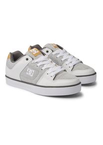 DC Shoes , Sneaker »Pure« , Grey/White/Grey , 15(50) , 15(50) , Leder-, Nubukleder- oder Wildlederobermaterial...