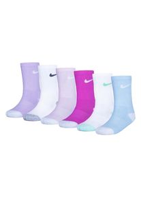 Nike Sportswear , Kinder , Socken »NHN 6PK NIKE SMILEY CREW« 6 Paar tlg. für Kinder , PLAYFUL PINK , 27/34,5 (7) , 27/34,5 (7) , K Socken 6er Pack...