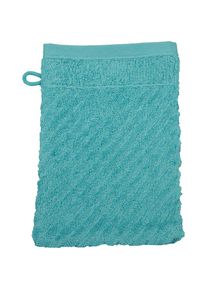Ross , Waschhandschuh »Smart« Uni-Rippe mit Velourslabel , lagune , Obermaterial: 100% Baumwolle , B/L: 16 cmx21 cm