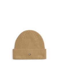 Tommy Hilfiger, Herren, Beanie &raquo;TH FLAG CASHMERE Premium Line&laquo; mit Umschlag, aus Strick 100% Kaschmir Premium Quality, Camel, Camel, Winterm&uuml;tze von 