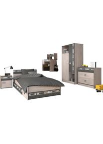 Parisot, Jugendzimmer-Set &raquo;Fabric 11&laquo; 6-teilig, 6 Stk. tlg., Esche Grau Loft, Spanplatte, B/H/T: 99 cm, Esche Grau Loft