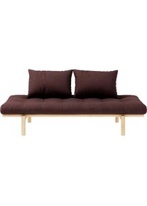 Karup Design , Daybett »Pace« Set, 2 Stk. tlg. aus massiven Kiefernholz, inkl. Futonmatratze , Braun
