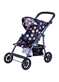 KNORRTOYS , Puppenbuggy »Liba« , star blue pink