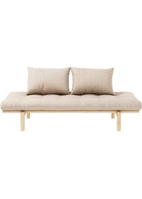 Karup Design , Daybett »Pace« Set, 2 Stk. tlg. aus massiven Kiefernholz, inkl. Futonmatratze , Beige