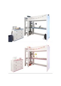 Parisot, Jugendzimmer-Set &raquo;Smoozy_29&laquo; 2 Stk. tlg., Kiefer-Wei&szlig;-Nachbildung, Spanplatte, B/H/T: 108 cm x 180 cm x 206 cm, Kiefer-Wei&szlig;-Nachbildung