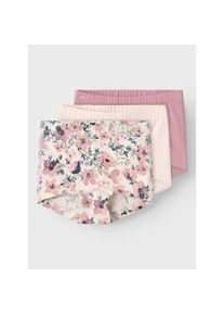 name it , Jungen , Boxershorts »NMFTIGHTS 3P NOSTALGIA FLOWER NOOS« , Nostalgia Rose , 110 , 110 , Unterwäsche von name it für Mädchen