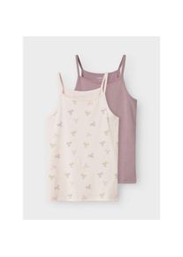 name it , Juegendliche , Unterhemd »NKFSTRAP TOP 2P BARELY PINK BOW NOOS« Packung, 2 Stk. tlg. , Barely Pink , 122 (128) , 122 (128) , Unterwäsche...