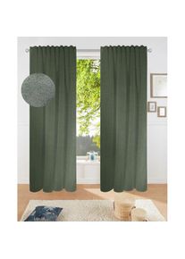 my home , Verdunkelungsvorhang »Fleuriss« Multifunktionsband 1 Stk. tlg. Wohnzimmer, Schlafzimmer, Arbeitszimmer , Olivgrün , Obermaterial: 100%...